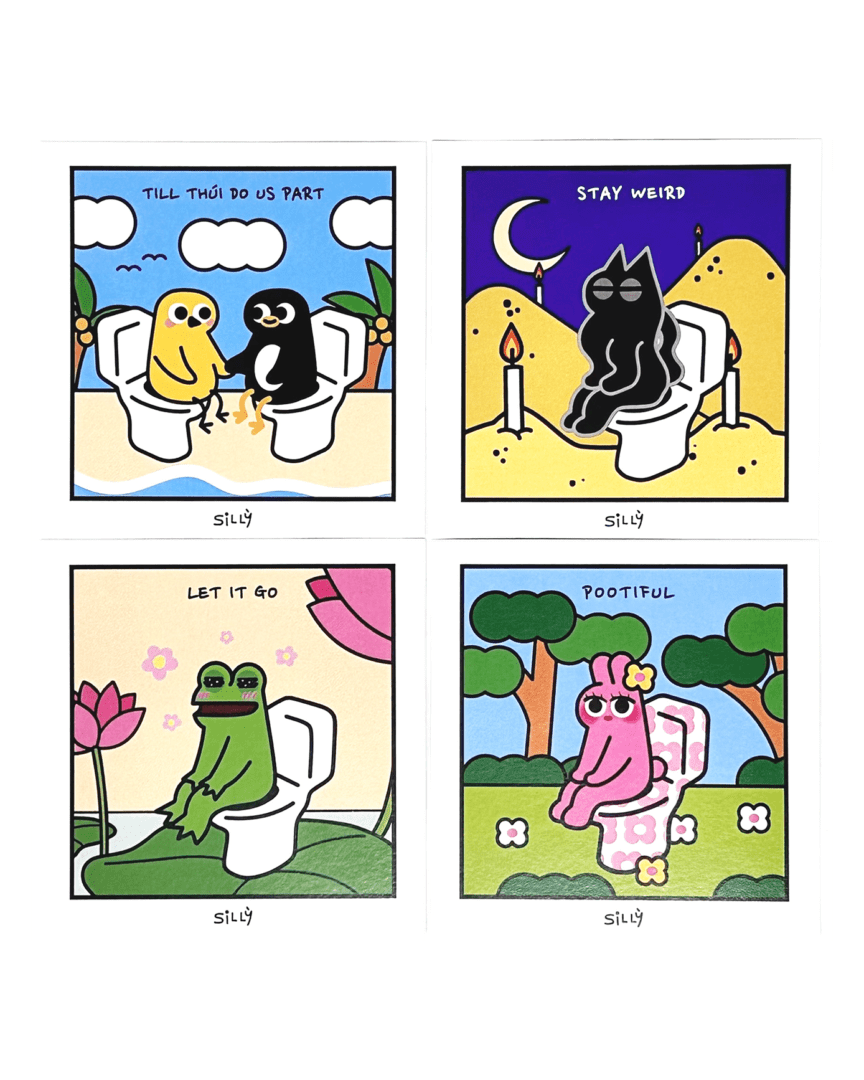 SILLY | PC002 Set Of 4 Postcard