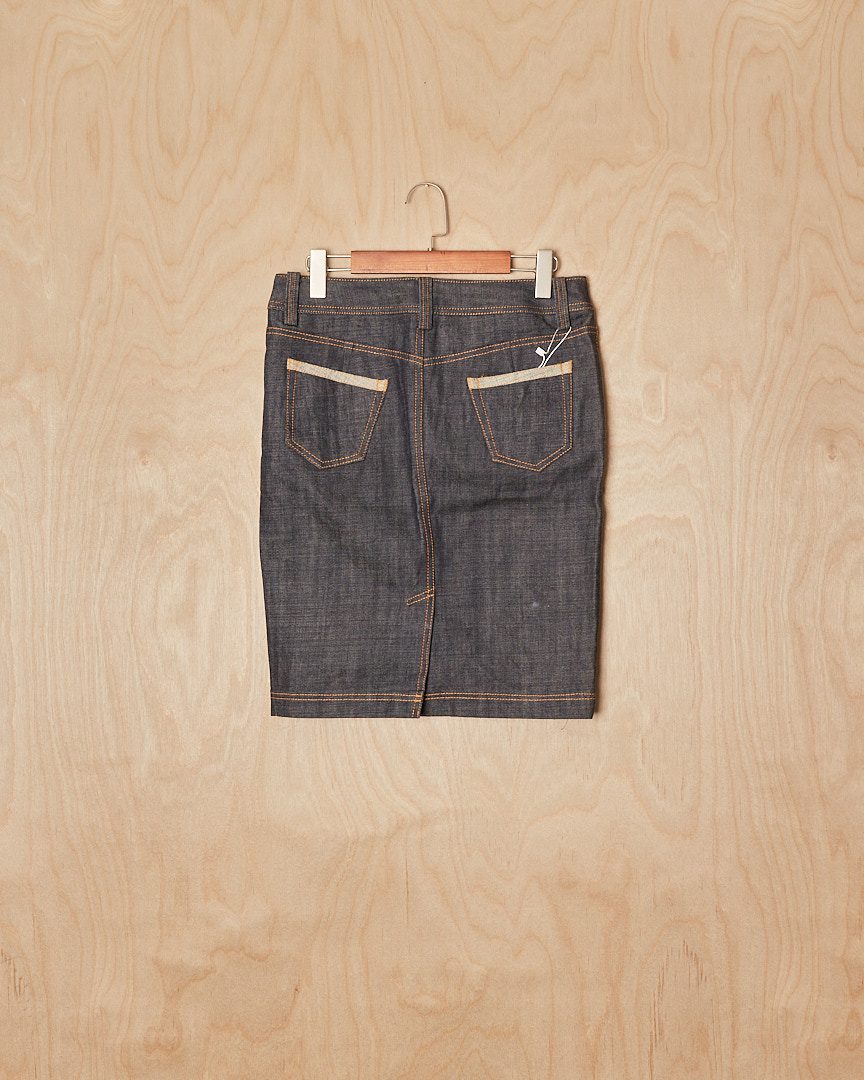 DH | La Clochette Denim Skirt (32, Dark Indigo)