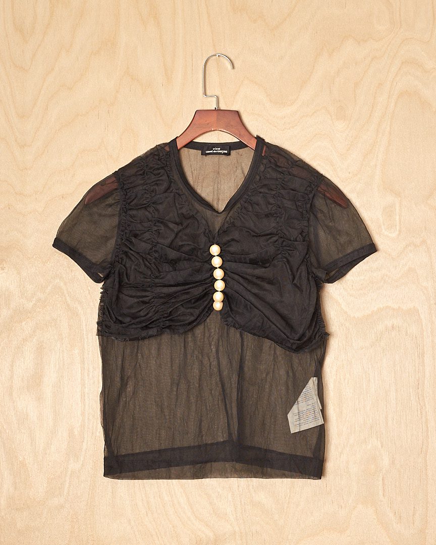 Gaal | CDG Tricot Mesh Top (S, Black)