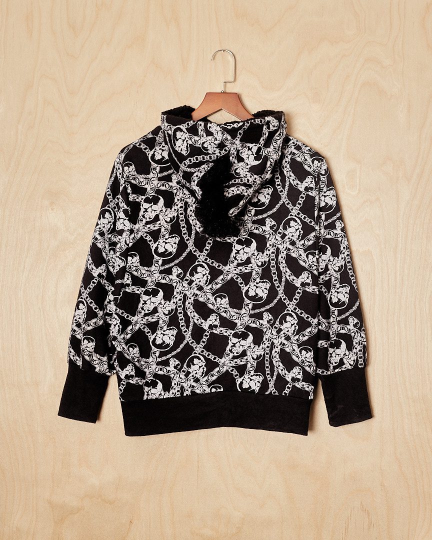 DH | Vida Rose Skull Hoodie (M, Black)