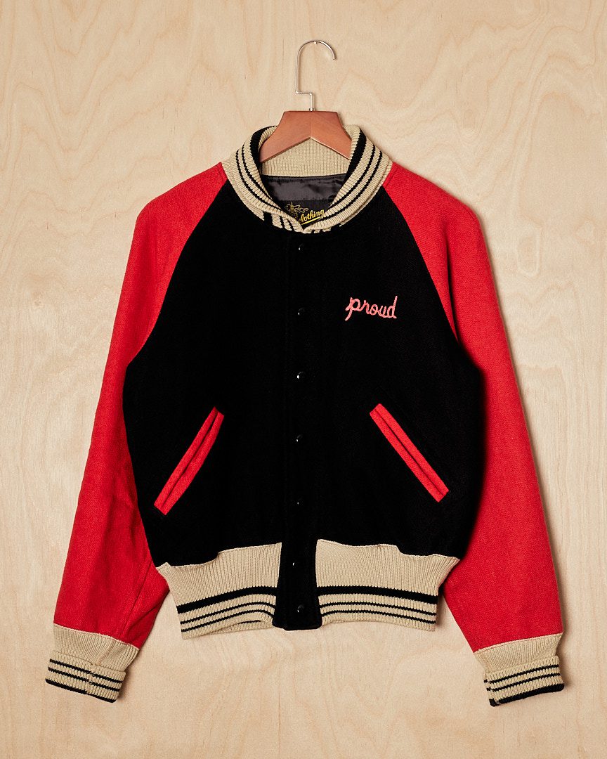 DH | C.A.B Varsity Jacket (L, Black / Red)