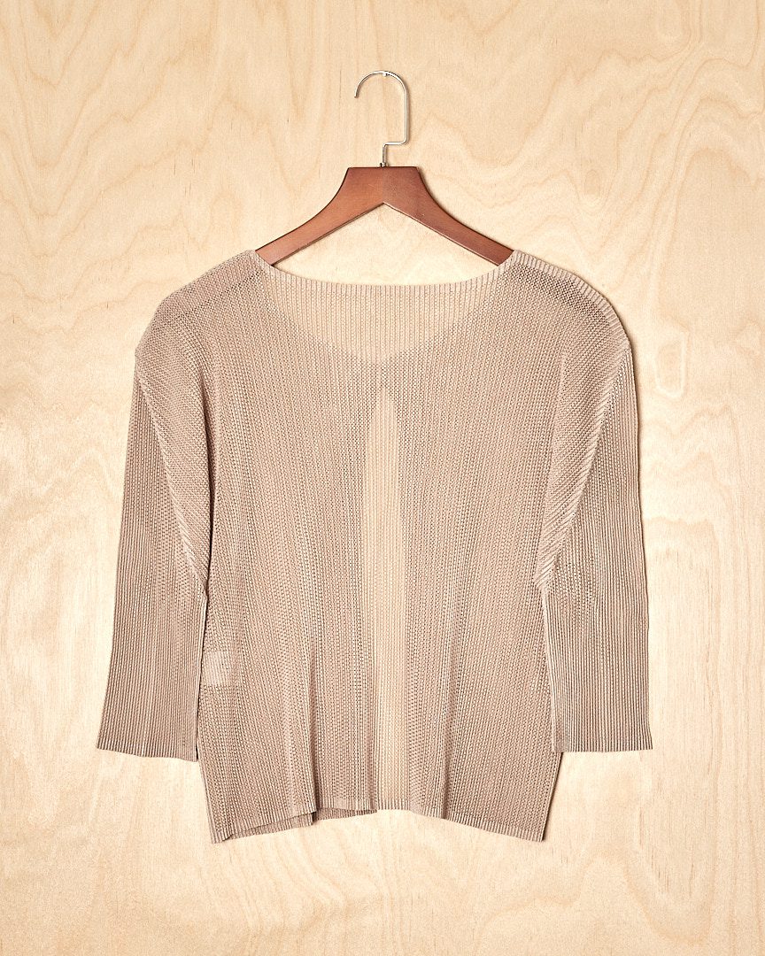 LHT | Pleats Please Cardigan (M, Tan)