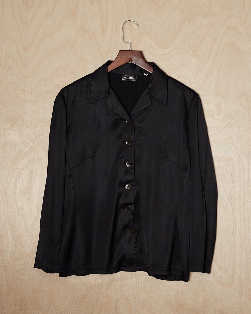 DH | Trussardi Action Satin LS Shirt (M , Black)