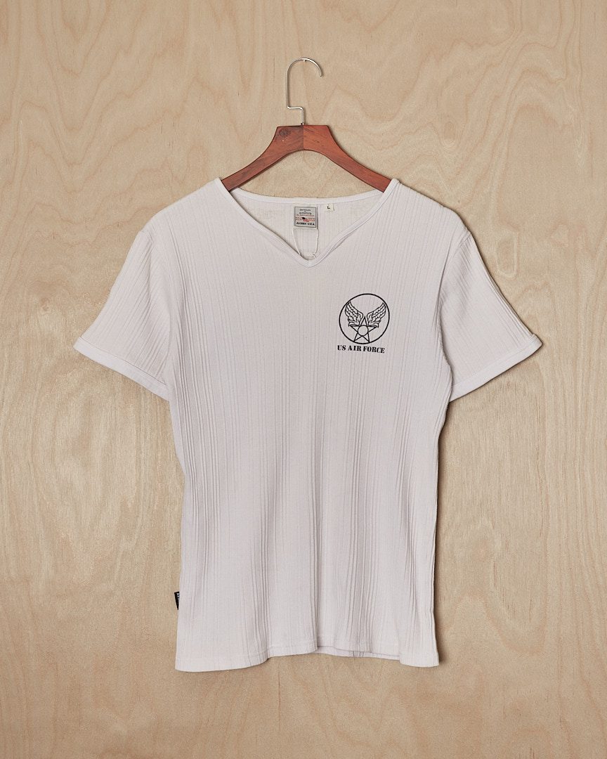 DH | Avirex V-Neck SS T-Shirt (L, White)