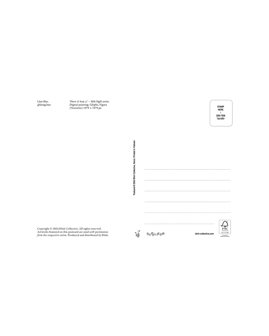 Dinh Collective | Postcard Have A Seat 11 (OS, N/A)