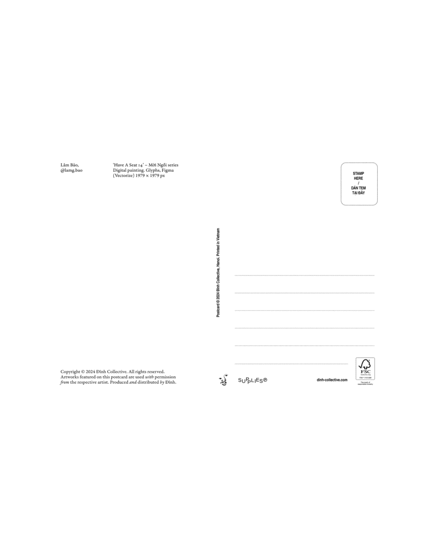 Dinh Collective | Postcard Have A Seat 14 (OS, N/A)