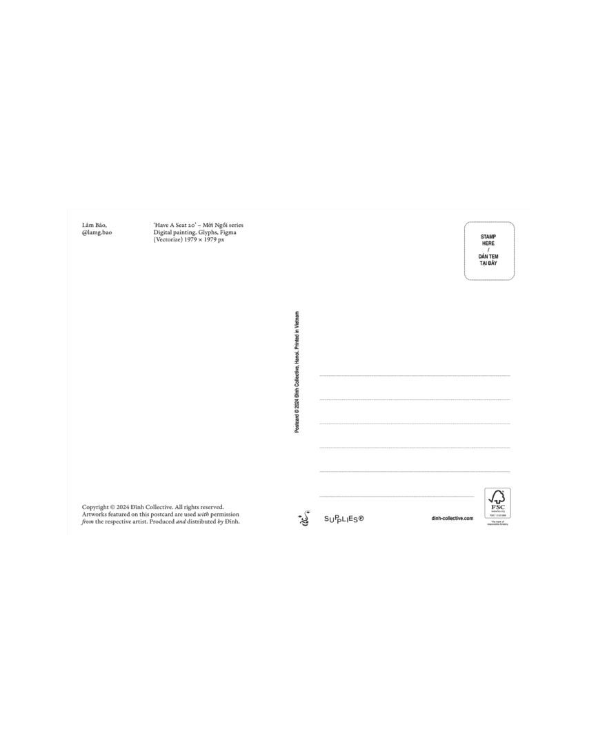 Dinh Collective | Postcard Have A Seat 15 (OS, N/A)