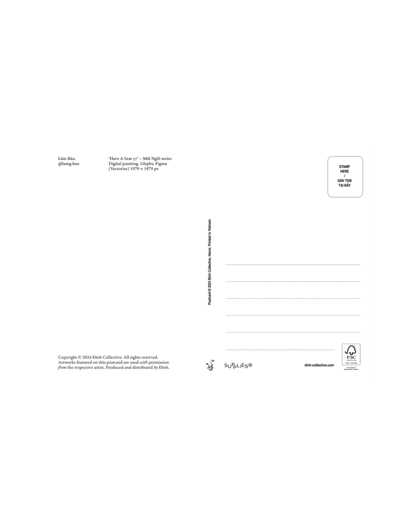 Dinh Collective | Postcard Have A Seat 61 (OS, N/A)