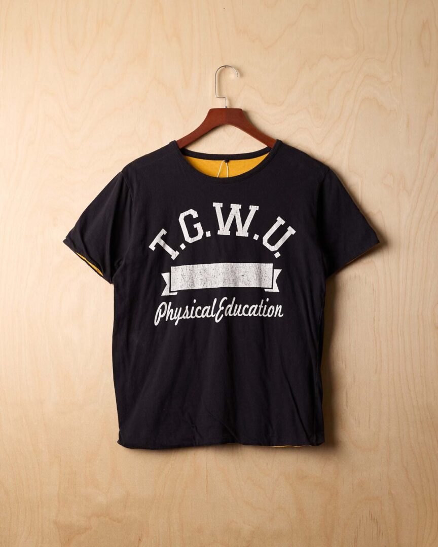 TGWU Reversible SS T-shirt  (M, Black/Yellow)