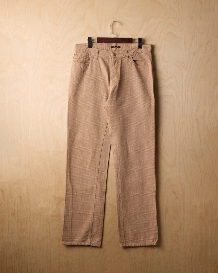 Sisley Plaid Pants (34, Brown)