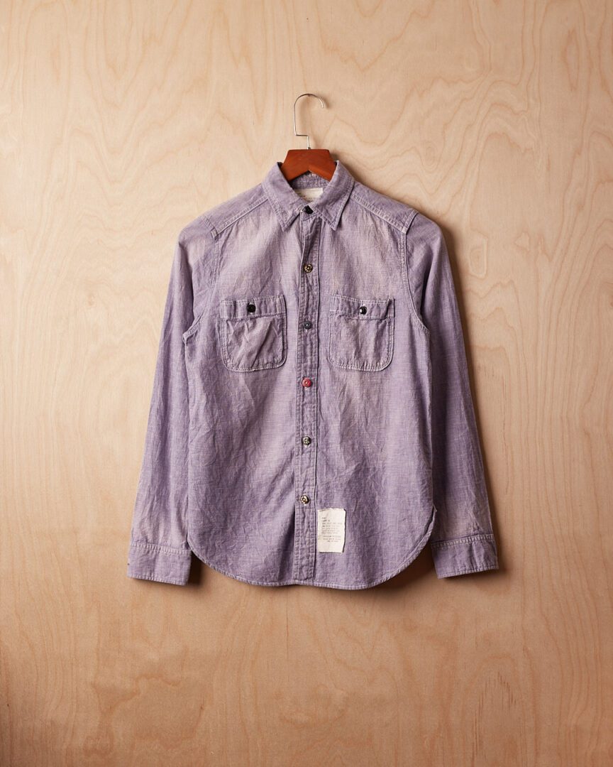 DH | Denim Dungaree LS Shirt (M, Fade Purple)