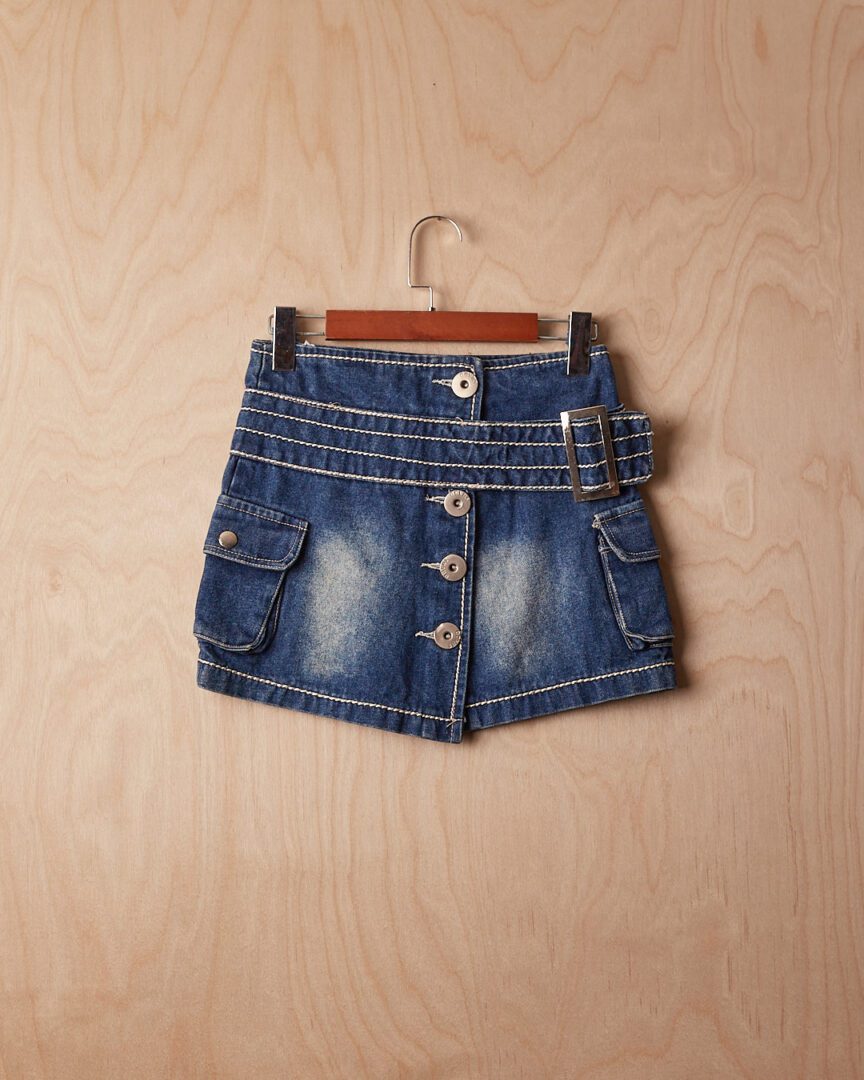 DH | Button Jean Skirt (26, Indigo)